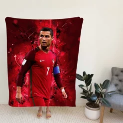 Healthy Portugal sports Player Cristiano Ronaldo Fleece Blanket