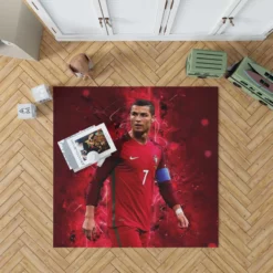 Healthy Portugal sports Player Cristiano Ronaldo Rug