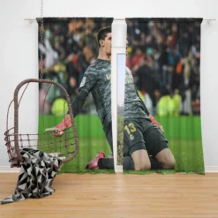 Inspirational Football Thibaut Courtois Window Curtain