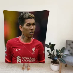 Inspiring Liverpool Football Roberto Firmino Fleece Blanket