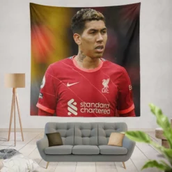 Inspiring Liverpool Football Roberto Firmino Tapestry