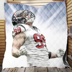 JJ Watt Energetic NFL American Football Player Quilt Blanket