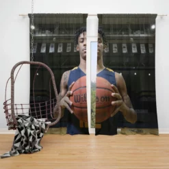 Ja Morant American Professional Basketball Player Window Curtain