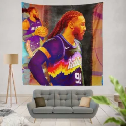 Jae Crowder Energetic NBA Basketball Player Tapestry