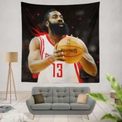 James Edward Harden Jr NBA Basketball Player Tapestry