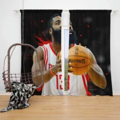 James Edward Harden Jr NBA Basketball Player Window Curtain