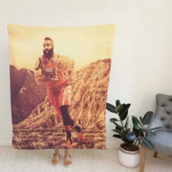 James Harden Energetic NBA Basketball Player Fleece Blanket