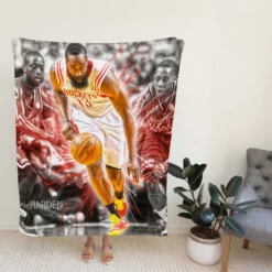 James Harden Exciting NBA Basketball Player Fleece Blanket