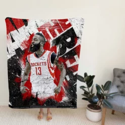 James Harden Professional NBA Basketball Player Fleece Blanket