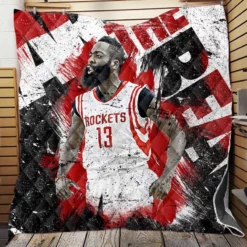 James Harden Professional NBA Basketball Player Quilt Blanket