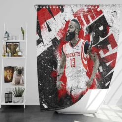 James Harden Professional NBA Basketball Player Shower Curtain