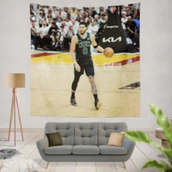 Jayson Tatum Popular NBA Basketball Player Tapestry