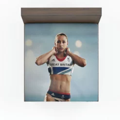 Jessica Ennis Professional Russian Athlete Long Jumper Fitted Sheet