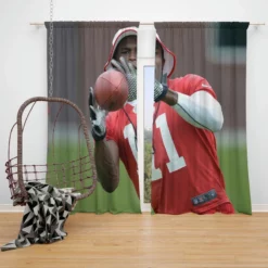 Julio Jones Classic NFL Football Player Window Curtain