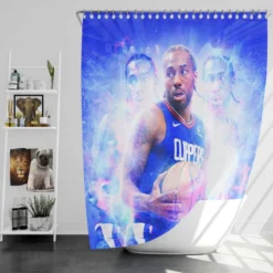 Kawhi Leonard American Professional Basketball Player Shower Curtain