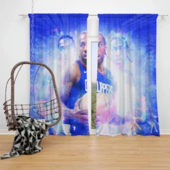 Kawhi Leonard American Professional Basketball Player Window Curtain