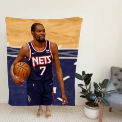 Kevin Durant Energetic NBA Basketball Player Fleece Blanket