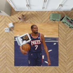 Kevin Durant Energetic NBA Basketball Player Rug