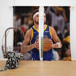 Klay Thompson Professional NBA Basketball Player Window Curtain