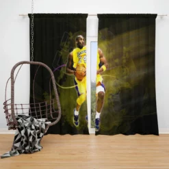 Kobe Bryant All NBA Team Player Window Curtain