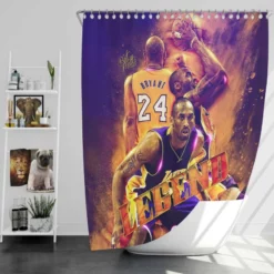 Kobe Bryant NBA Basketball Black Mamba Shower Curtain