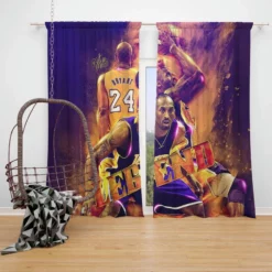 Kobe Bryant NBA Basketball Black Mamba Window Curtain