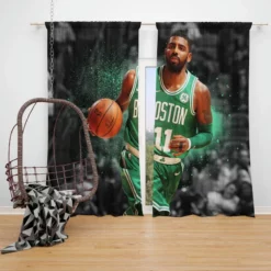 Kyrie Andrew Irving American NBA Basketball Player Window Curtain