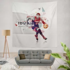 Kyrie Irving Energetic NBA Basketball Player Tapestry