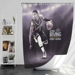 Kyrie Irving Exciting NBA Basketball player Shower Curtain