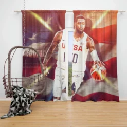Kyrie Irving Professional NBA Basketball Player Window Curtain