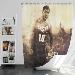 Kyrie Irving Top Ranked NBA Basketball Player Shower Curtain