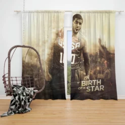 Kyrie Irving Top Ranked NBA Basketball Player Window Curtain
