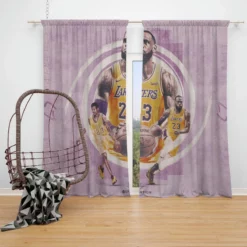 LeBron James American professional basketball player Window Curtain