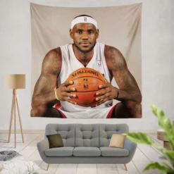 LeBron James Classic NBA Football Player Tapestry