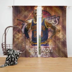LeBron James Excellent NBA Basketball Player Window Curtain