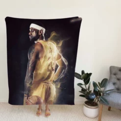 LeBron James Exciting NBA Basketball Player Fleece Blanket