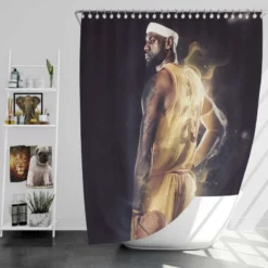 LeBron James Exciting NBA Basketball Player Shower Curtain