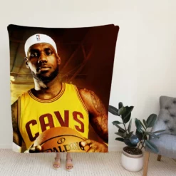 LeBron James Strong NBA Basketball Player Fleece Blanket