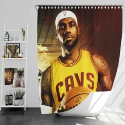 LeBron James Strong NBA Basketball Player Shower Curtain