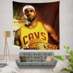LeBron James Strong NBA Basketball Player Tapestry