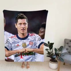 Lewandowski Elite Bundesliga Sports Player Fleece Blanket