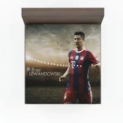Lewandowski European Cup Sports Player Fitted Sheet