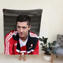 Lewandowski Successful Football Player Fleece Blanket