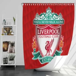 Liverpool FC Awarded English Football Club Shower Curtain