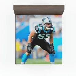 Luke Kuechly Professional NFL Football Player Fitted Sheet