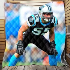 Luke Kuechly Professional NFL Football Player Quilt Blanket