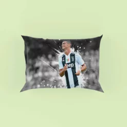 Focused Juve Football Player Cristiano Ronaldo Pillow Case