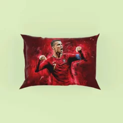 Cristiano Ronaldo Football Player in Red Pillow Case