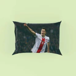 Robert Lewandowski Polish World Cup Player Pillow Case
