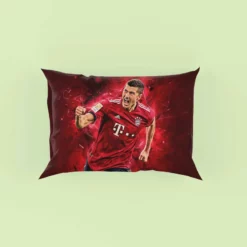 Robert Lewandowski Focused Football Player Pillow Case